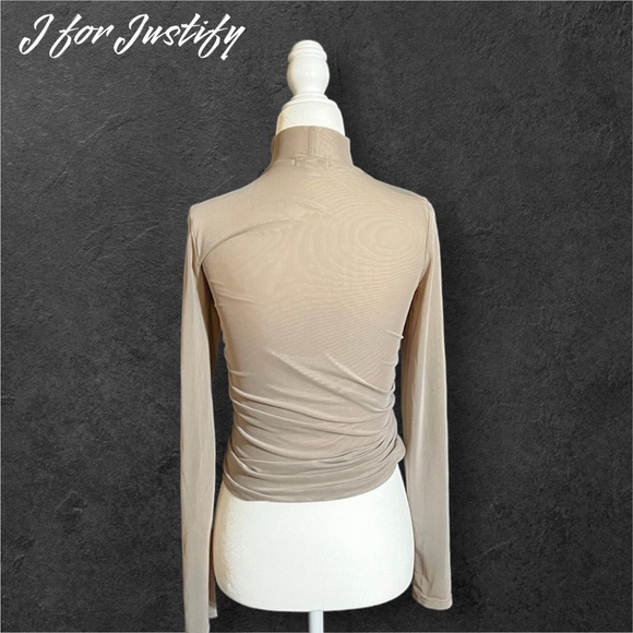 💝 J for Justify Long Sleeve Mesh High Neck Top - Picture 2 of 6